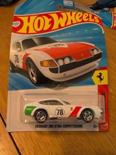 Hot Wheels Ferrari 365 GTB4 Competizione White/Red/Green 2026 K Case.