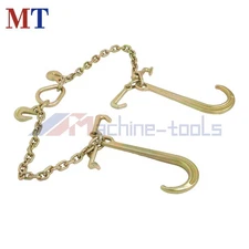 G70 V-Type Tow Chain J-Hook Grab Hook Tractor Car Wrecker Truck Chain 3/8" x 2FT