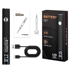 650mAh USB Cordless Soldering Iron Pen Digital Display 3-Temp Ceramic Heating US