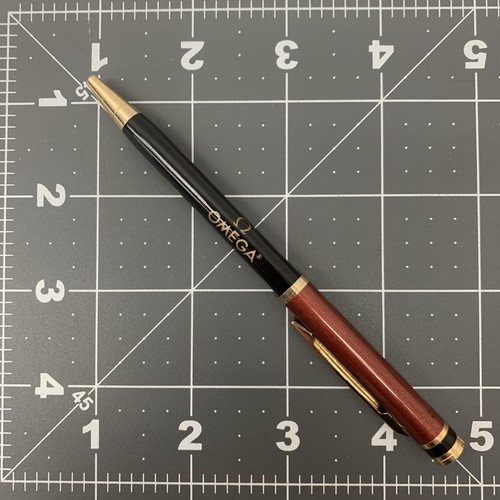 Vintage Omega Promotional Ballpoint Pen Gold Black Bronze *read