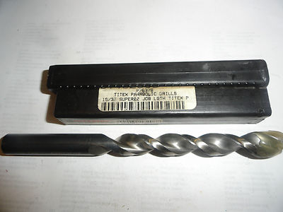 Titex Reground 15/32'' Parabolic Drill Bit, Jobbers Length, A1222
