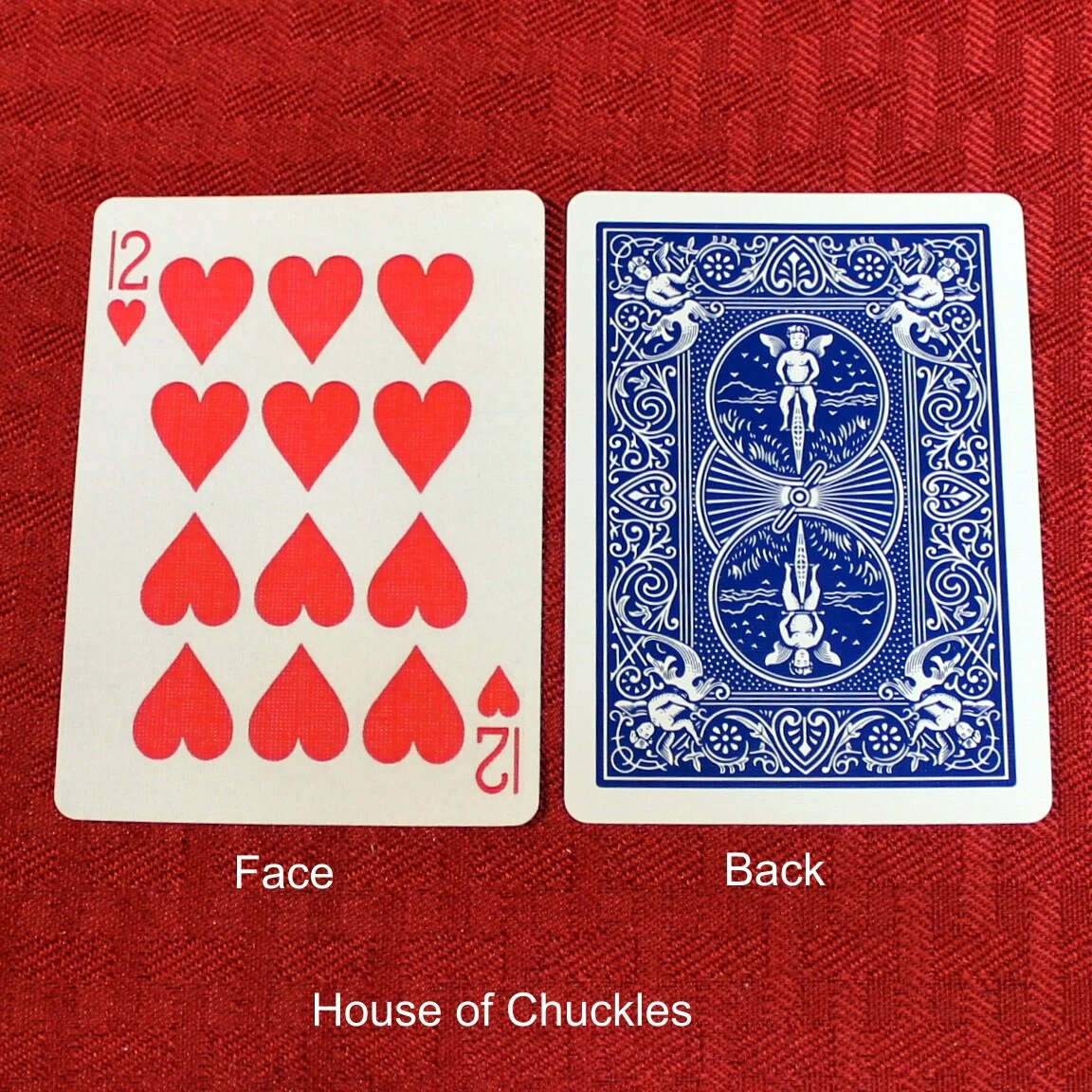 12 of Hearts Blue Custom Printed Bicycle Gaff Playing Card eBay
