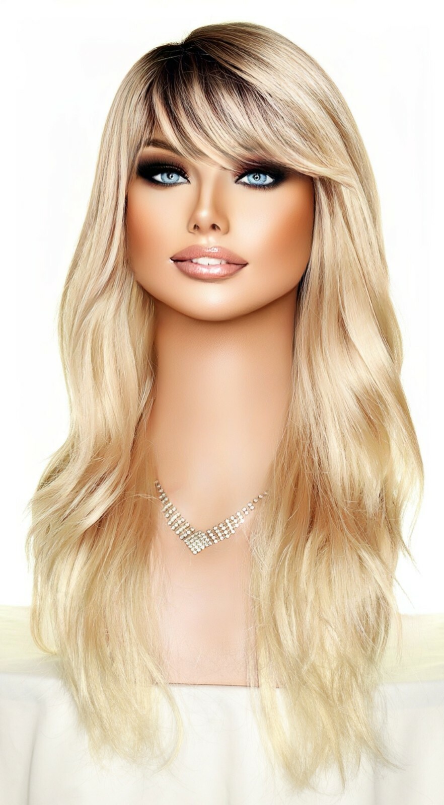 Wren Rene of Paris Wig Wavy Long Rooted Blond Champagne eBay