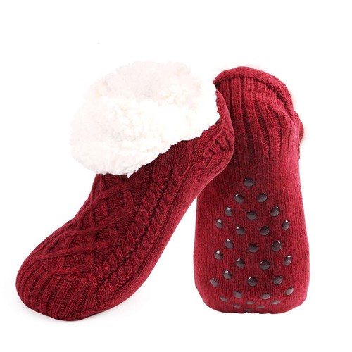 Women Slipper Socks with Gripper Winter Non Slip Thick Warm Cozy Shoes Anti-slip - Picture 17 of 17