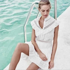 BNWT Zimmermann verity panelled linesr dress size 0 RRP $795