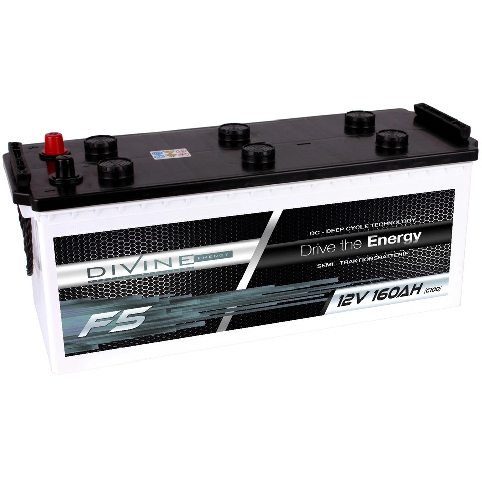 DiVine F5 12V 160Ah Batterie Solar Versorgung Notstrom Windkraft Beleuchtung