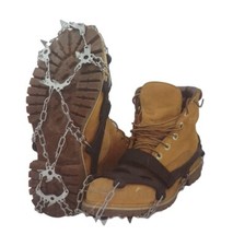 Henoty 19 Spikes Crampons Ice Cleats Traction Snow Grips For Boots Sz Large