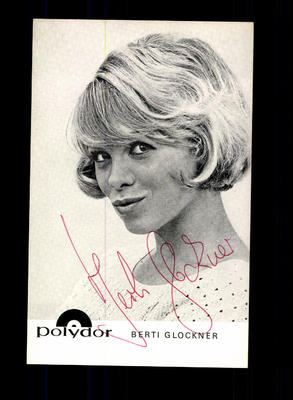 Berti Glockner Autograph Card Original Signed ## BC 87443