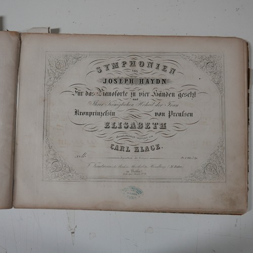 ANTIQUE BOUND VOLUME piano duets Mozart Haydn etc - Picture 6 of 11