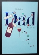 Dad Happy Birthday Greeting Card Traditional Classic Special Red Wine Best Dad