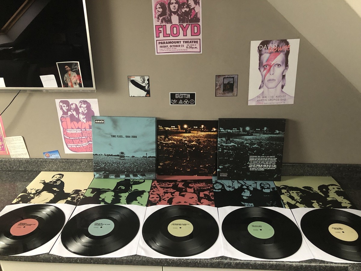 5NO LP BOX SET OASIS TIME FLIES 1994-2009 SINGLES RKIDLP66 UK 1ST