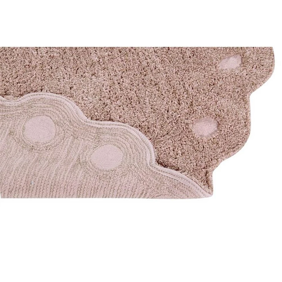 Lorena Canals PineCone Modern Classic Pink Cotton Oval Solid Rug - 4'2"x5'9" NOB - Image 3 of 4