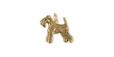Kerry Blue Terrier Jewelry Gold Vermeil Handmade Kerry Blue Terrier Charm  KB1-C