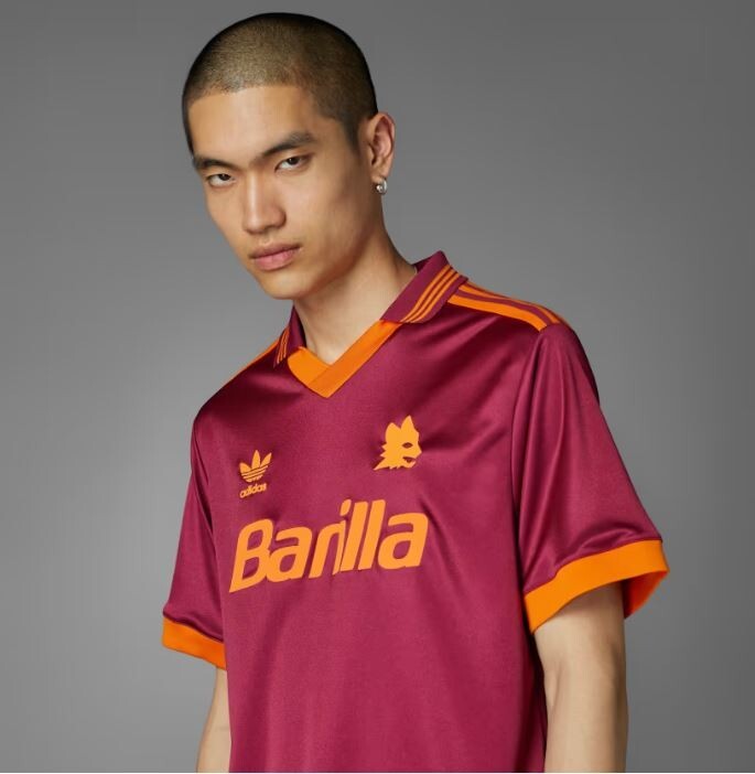 adidas アディダス　ASローマ　1993年復刻版ユニフォーム Tシャツ adidas - adidas ASローマ 1992-1993 シーズンレプリカ