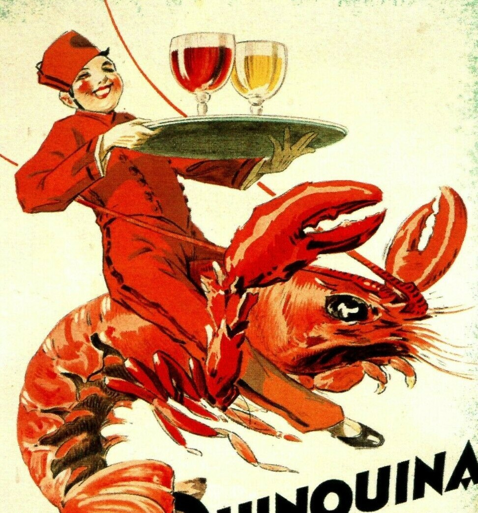 Quinquina Du Homard 1925 French Vintage Poster Print Retro Liquor