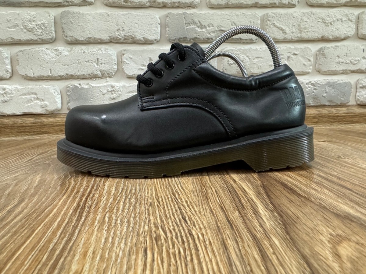 Doc Martens Safety Steel Toe Black Leather Lace-Up Work Derby Shoes Boots Sz 8 1460 Slip Resistant Steel Toe Boots in Black | Dr. Martens main image 2