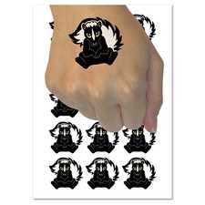 Sweet Skunk Sitting Temporary Tattoo Water Resistant Fake Body Art Set
