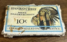 RARE Hank-O-Chief Men  s Handkerchiefs 1928 Made USA The Western Company
