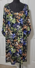Isabel And Alice Women's Dress 3/4 Sleeve Size 2X Multicolor EUC