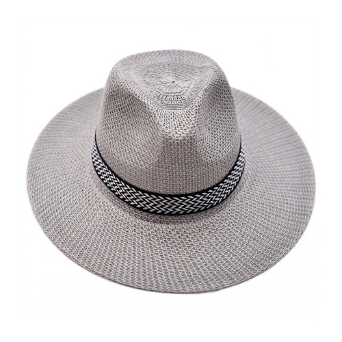 Unisex Straw Jazz Fedora Hat Trilby Cuban Sun Cap Panama Short Brim Summer Retro - Picture 36 of 38