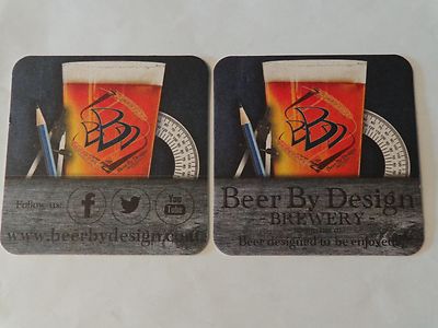 Beer Bar Coaster ~ BEER BY DESIGN Brewery ~ Northglenn, COLORADO ~ To Be Enjoyed