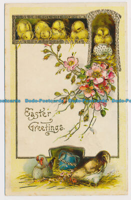 R640517 Ostergrüße. Hühner. Postkarte