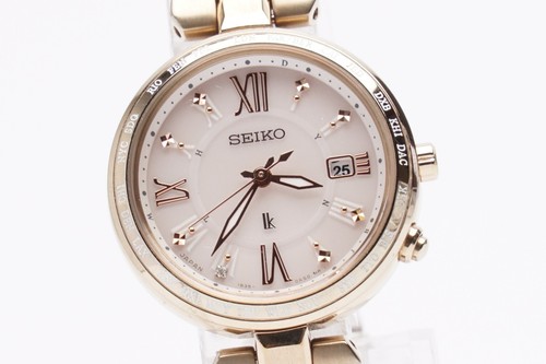 Seiko Lukia 1B35-0AF0 Solar Women's Watch w/Extra link Checked in Japan - Picture 2 of 12