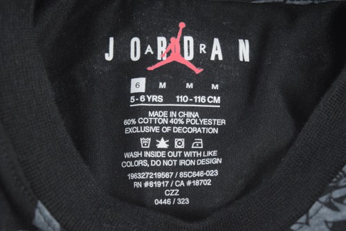 NWT! Boys Kids Nike Jordan Flight 23 T-Shirt sz 5-7 Black Graphic - Picture 6 of 7