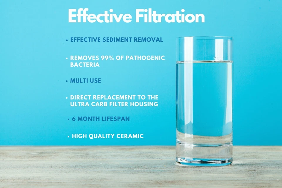 3 x Ceramic Candle Water Filters- Doulton UltraCarb + SuperCarb Compatible - Image 3 of 3