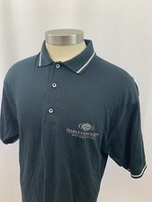 Mens HARLEY DAVIDSON Black POLO SHIRT SIZE Medium M Brandon FL Motorcycles