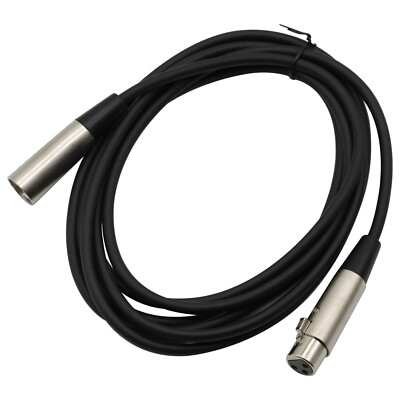XLR Microphone MIC 3-Pin Male To Female Cable Cord Connector Extension Shielded