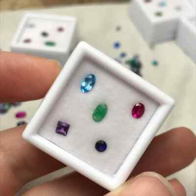 5 Gemstone Ceylon Natural Sapphire Mix shape Cut Certified Loose Gemstone LG
