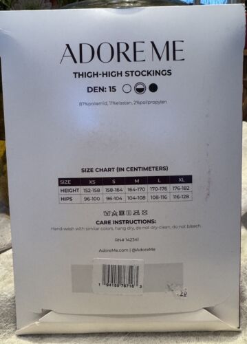 Adore Me Fuchsia Pink Back Seam Thigh High Stockings Nude Valentines Day XL New - Picture 2 of 7