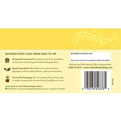 Celestial Seasonings Tee Jammin' Zitrone Ingwer Kräuter 20 Beutel/Box (2 Boxen)  - Bild 3 von 7
