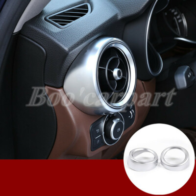 Für Alfa Romeo Stelvio Innen Armaturenbrett Lüftungsdüsen Lüftungsgitter Rahmen