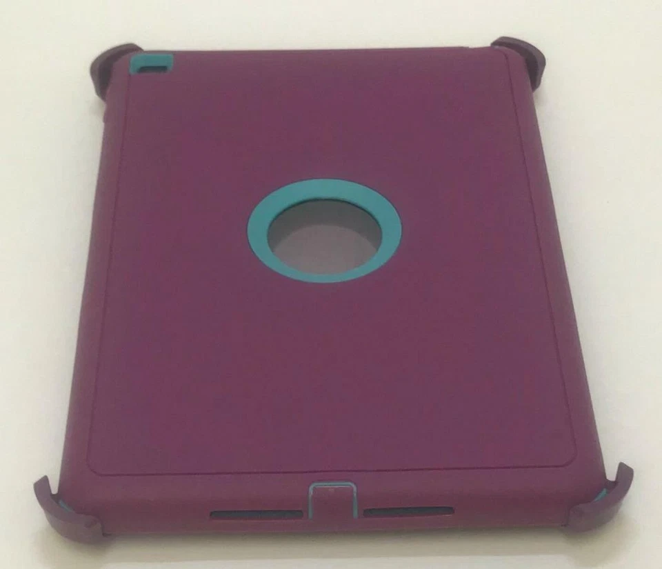 Heavy Duty Shock Proof Rugged Case Cover w/Stand For iPad 2 3 4 Purple & cyan - Image 2 of 3