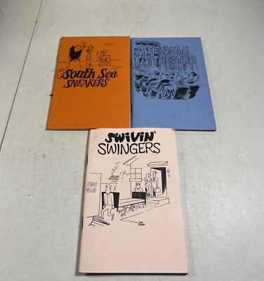 Vintage lot of 3 Diff S.R.I. Publication Adult Cartoons Sex & Jokes Comic Sri