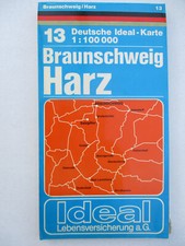 Deutsche IdealKartte 1:100 000 Brunszwik/Żywica z 1979 roku jak NOWA z granicą strefy