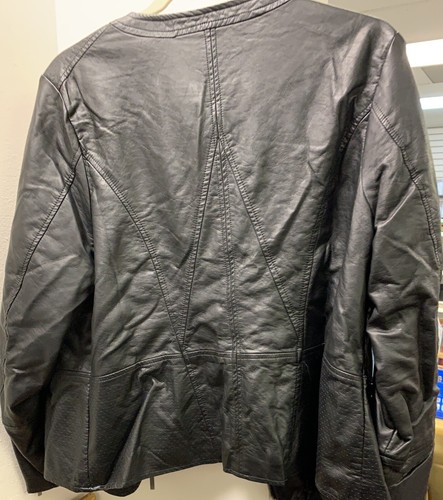 womens faux leather jacket - Picture 4 of 4