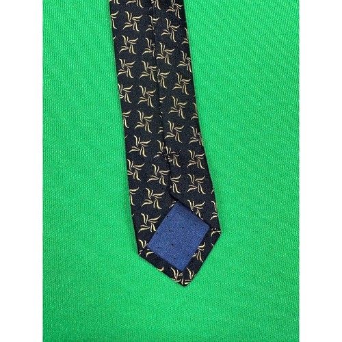 V.E. Delure Paris Silk Necktie Black Gold 100% Silk Tie - Picture 3 of 8