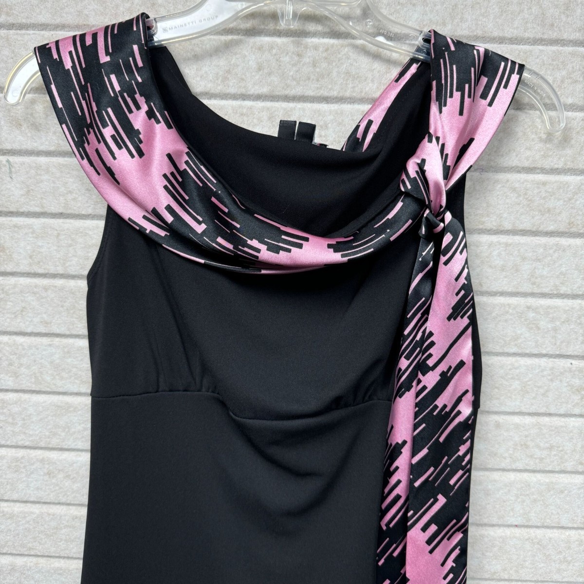 black dress with pink scarf Venezia Strapless Floral Maxi Dress with Scarf