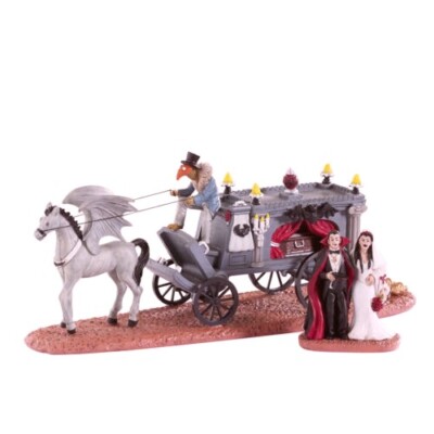 Lemax Halloween Spooky Town Newly Deads Birdman Hearse #33613