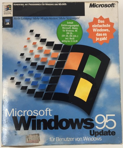Microsoft Windows 95 Update 3,5" Betriebssystem Deutsch Big Box ✰NEU✰ - 第 1/9 張圖片