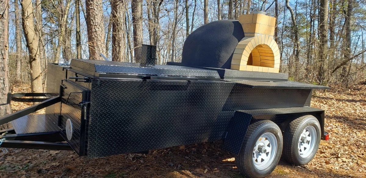 Mobile Pizza Oven BBQ Sink Trailer Dome Pizza Oven Food Truck Catering  Business | eBay