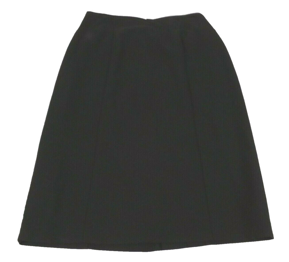 Ojay Skirt Black Size 10 Pencil Stretch Lined Waist Detail Back Split Corporate