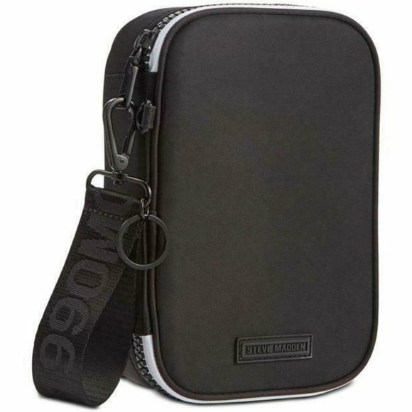 Steve Madden Roy Nylon Zip School Hard Pencil/Brush Case Black/Blue 