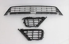 For 2015-17 Touareg Front Bumper cover center side Grille insert trim 3pc kit