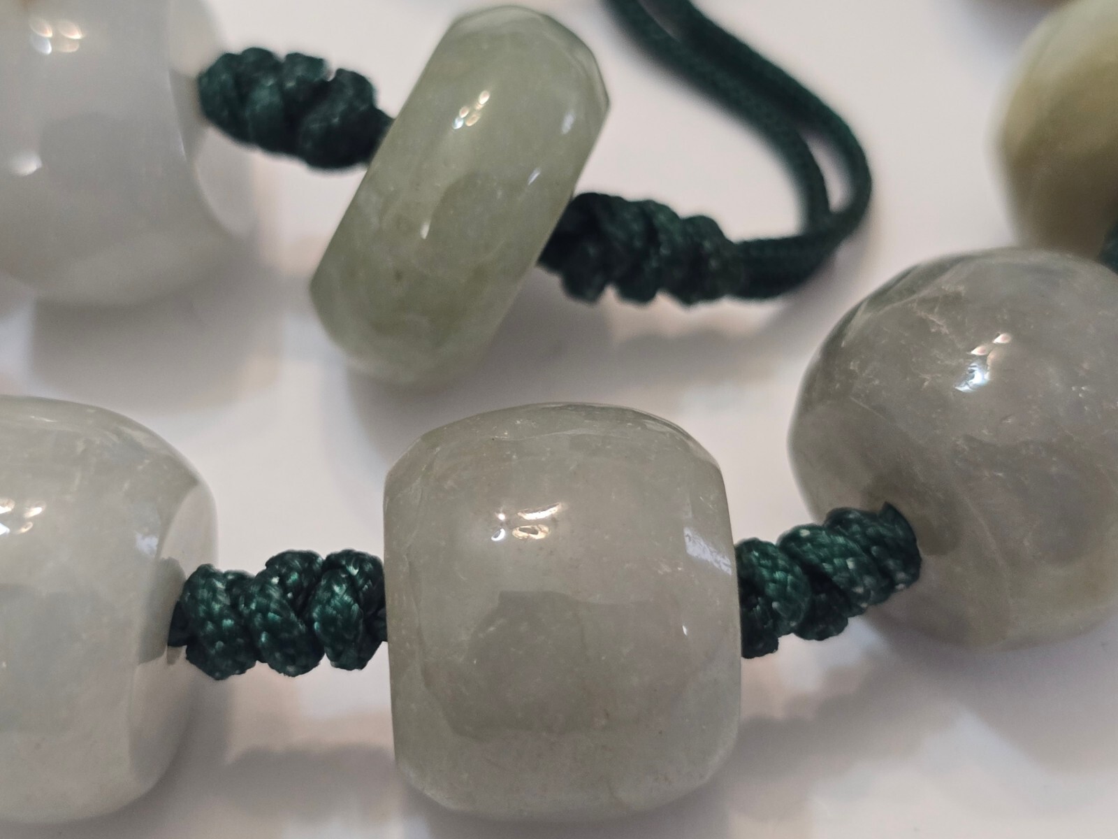 Jade Macrame Cord Beaded Adjustable Bracelet - image 6