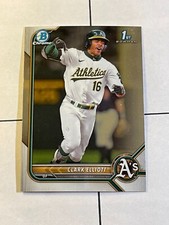Clark Elliott 2022 Bowman Chrome Draft Prospect #BDC-85 Oakland A's