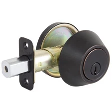 DEFIANT SINGLE CYLINDER DEADBOLT AGED BRONZE DLX71
